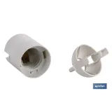 Portalámparas para obra E-27 | Material de resina termoestable color blanco | 4 A - 250 V