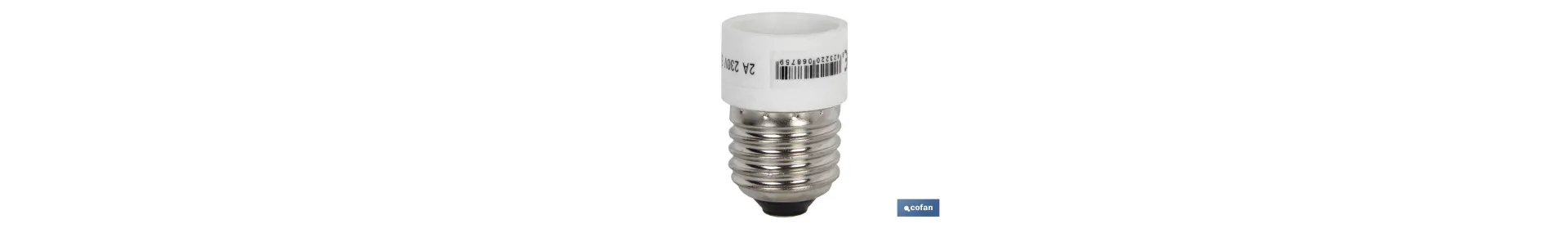 Portalámparas adaptador | Adapta de E27 a E14 | 2 A - 250 V~