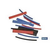Surtido de 10 y 18 unidades de tubo termoretráctil 80 mm | Colores variados | Variedad de medidas de diámetros