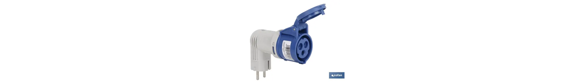 Adaptador bipolar de conversión | Grado de protección IP 44 | Clavija Schuko 2 P + T | 16 A