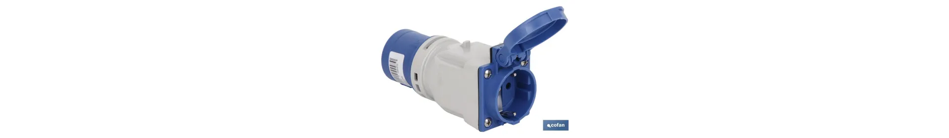 Adaptador industrial clavija-base | Grado de protección IP 44 | Clavija-base Schuko 2 P + T | 16 A