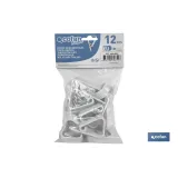 Pack de 12 Pinzas para sujetar manteles | Fabricadas en PVC blanco | Clips sujetamanteles flexibles y resistentes