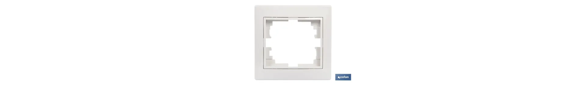 Marco decorativo de mecanismos eléctricos de empotrar | Para 1 elemento |Disponible en blanco y negro