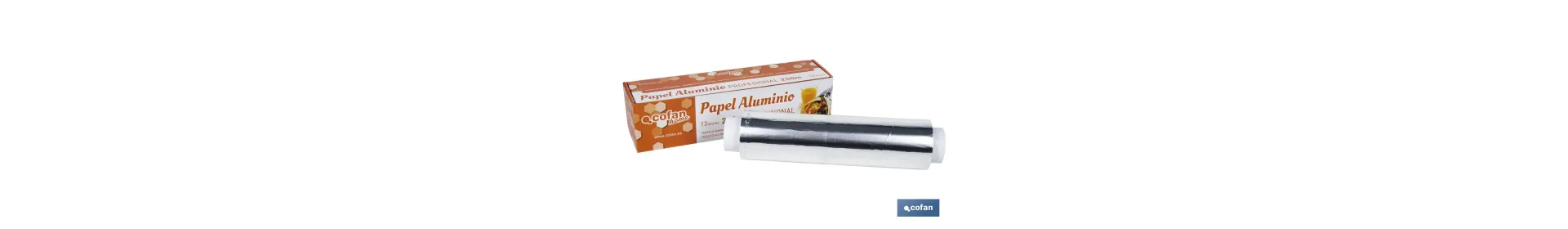 Papel Aluminio para uso profesional | Estuche con sierra de corte | Especial para usar en cocina