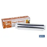 Papel Aluminio para uso profesional | Estuche con sierra de corte | Especial para usar en cocina