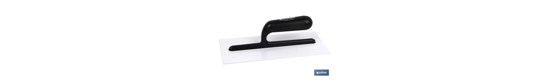 Llana efecto chirriante | Fabricada en PVC de color blanco | Medidas: 280 x 130 x 2,5 mm
