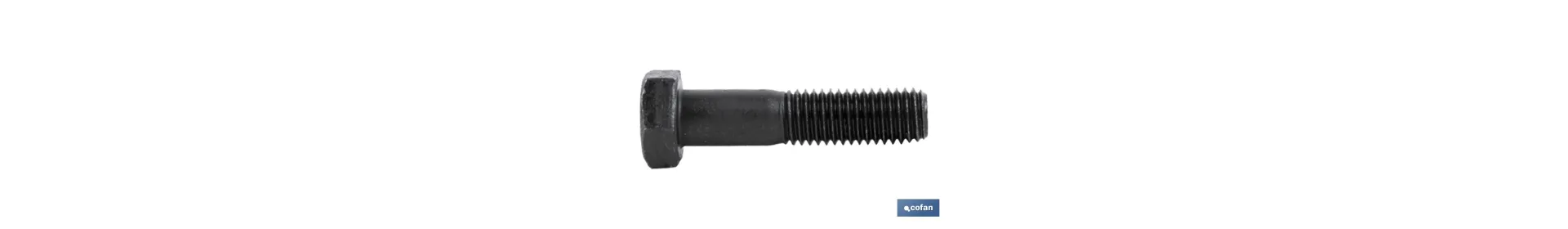 Tornillo con cabeza hexagonal DIN-931 | Rosca parcial 1/2 | Clase 8.8 Negro | Medidas desde M-5 hasta M-30