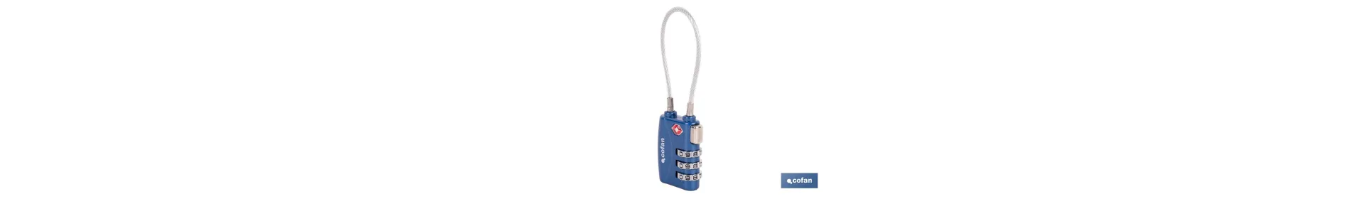 Candado Combinación Equipaje con Cable
