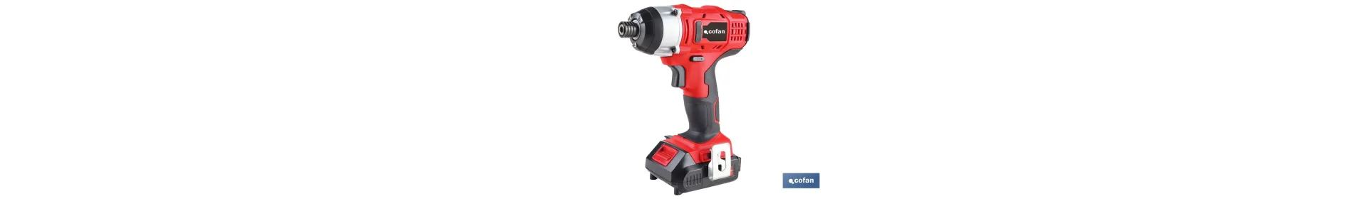 Atornillador percutor de impacto a batería con 2000 rpm | Batería Li-ion de 18V + Cargador incluido