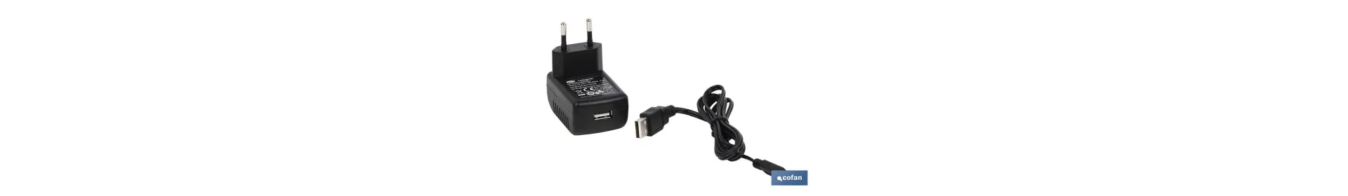 Cargador de Batería para Atornillador Cofan | Potencia 3,6 V | Potencia máxima 5,5 V | Cable USB - micro USB