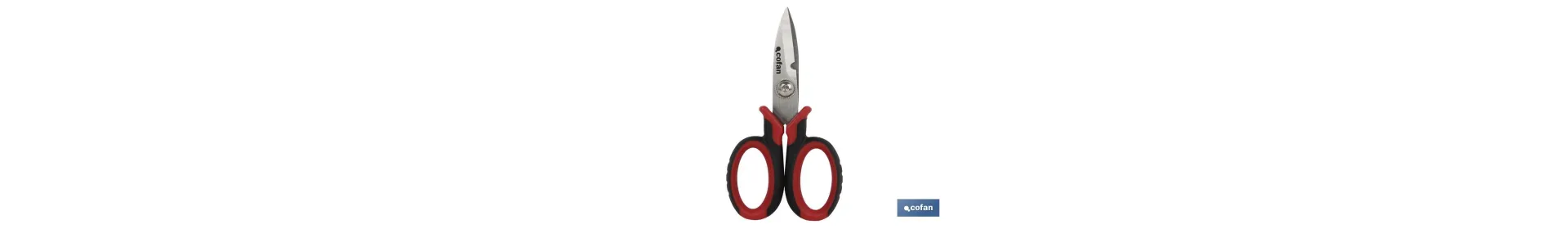 Tijeras de electricista profesional | Con longitud 150 mm  | Con hueco especial para pelar y cortar cable