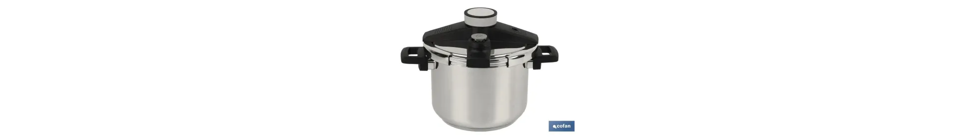 Olla a presión modelo Queen de 4 o 6 litros | De acero inoxidable | Inducción | Cierre con una sola mano