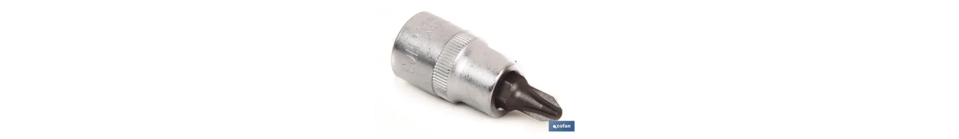Llave de vaso de 3/8 | Fabricada en acero al cromo vanadio de alta calidad | Con punta Phillips 3