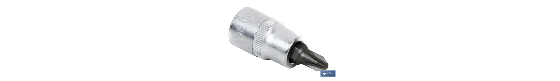 Llave de vaso de 1/4 | Fabricada en acero al cromo vanadio de alta calidad | Con punta Pozidriv 3