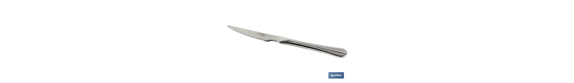 Cuchillo de Carne | Modelo Bolonia | Fabricado en Acero Inox 18/0 | Envase blíster 2 o 12 unidades