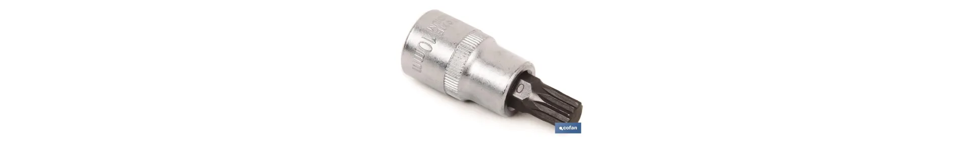 Llave de vaso de 3/8 | Fabricada en acero al cromo vanadio de alta calidad | Con punta Torx 60