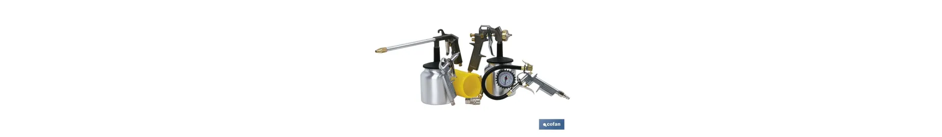 KIT aire comprimido de 5 Piezas | Kit de accesorios para compresor de aire, 5 unidades