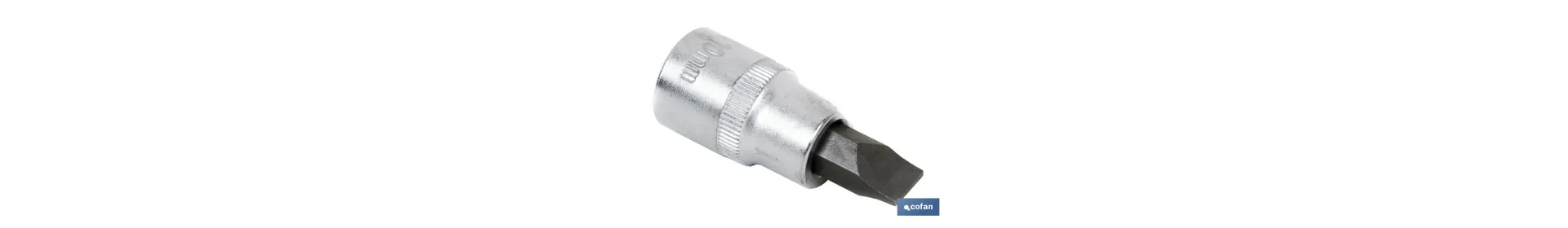 Llave de vaso de 1/4 | Fabricada en acero al cromo vanadio de alta calidad | Con punta Plana SL 7