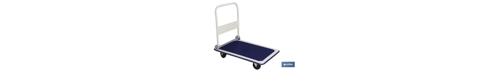 Carro plataforma plegable de acero con ruedas y freno. Carretilla de carga antideslizante hasta 300 kg