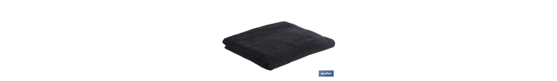 Toalla Baño | Modelo Brillante | Color Negro | 100% Algodón | Gramaje 580g/m² | Medidas 100 x 150 cm