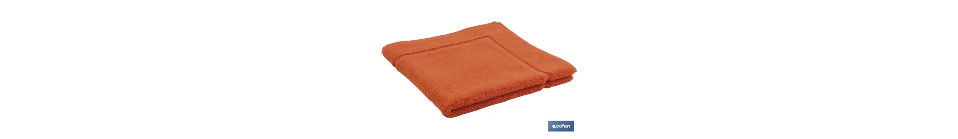 Alfombra Baño | Color Orange | Modelo Amanecer | 100% Algodón | Gramaje 1000g/m² | Medidas 60 x 60 cm