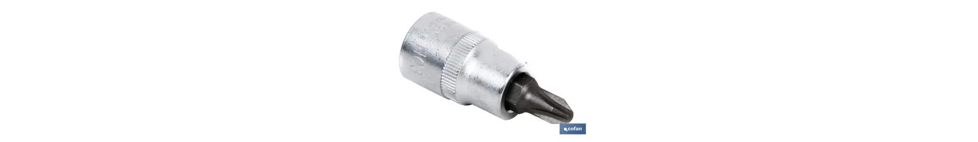 Llave de vaso de 1/2 | Fabricada en acero al cromo vanadio de alta calidad | Con punta corta Phillips 3