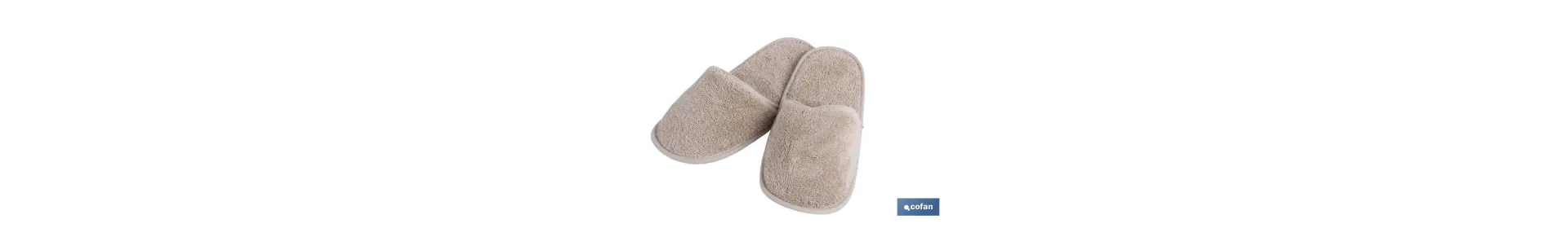 Zapatillas Baño | Modelo Abisinia | Color Beige | 100% Algodón | Gramaje 500g/m² | Talla M o L