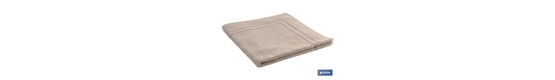 Alfombra Baño | Modelo Abisinia | Color Beige | 100% Algodón | Gramaje 1000g/m² | Medidas 60 x 60 cm
