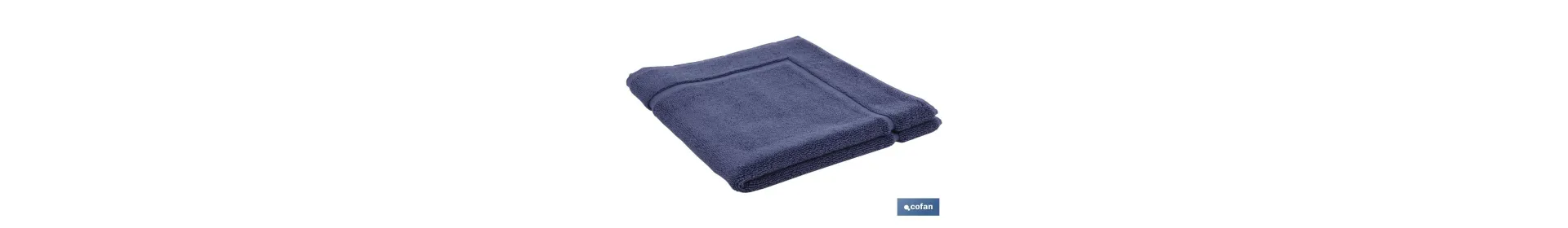 Alfombra Baño | Modelo Marín | Color Azul Marino | 100% Algodón | Gramaje 1000g/m² | Medidas 60 x 60 cm
