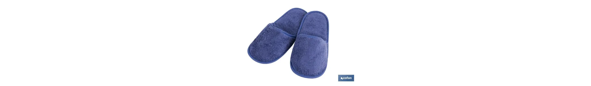 Zapatillas Baño | Modelo Marín | Color Azul Marino | 100% Algodón | Gramaje 500g/m² | Talla M o L
