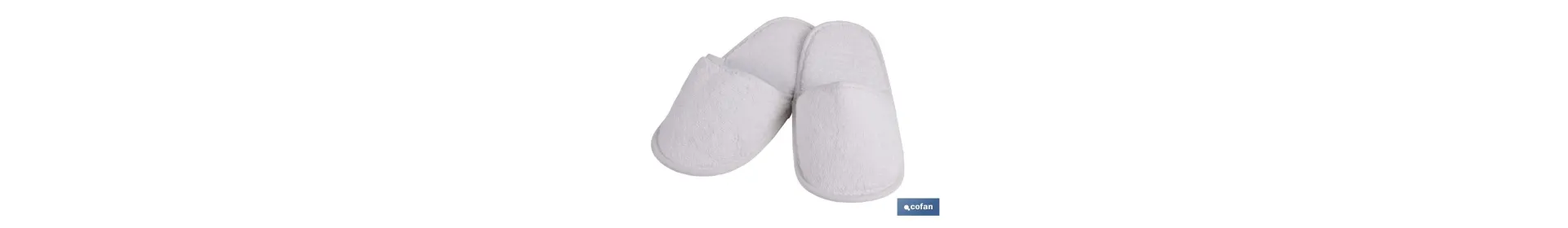Zapatillas Baño | Modelo Paloma | Color Blanco | 100% algodón | Gramaje 1000 g/m² | Talla M o L