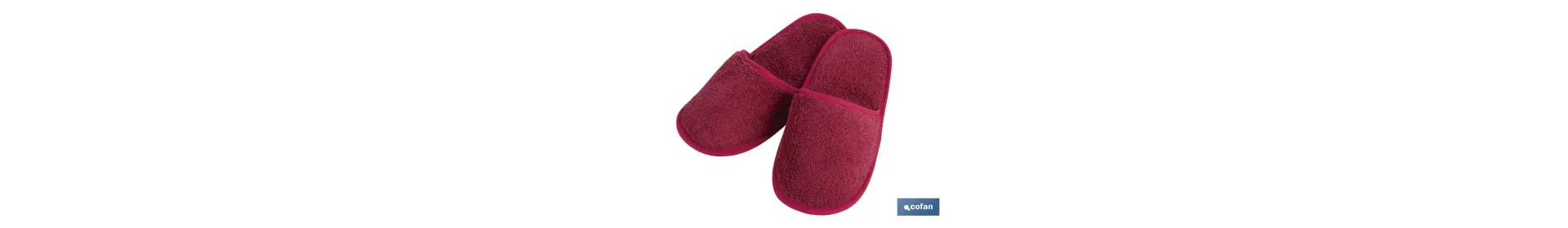 Zapatillas de Baño | Modelo París | Color Burdeos | 100% Algodón | Gramaje 500g/m² | Talla M o L