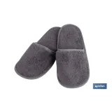 Zapatilla Baño | Color Gris Antracita | Modelo Piedra | 100% Algodón | Gramaje 500g/m² | Talla M o L