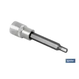 Llave de vaso de 1/2 | Fabricada en acero al cromo vanadio de alta calidad | Con punta larga Allen