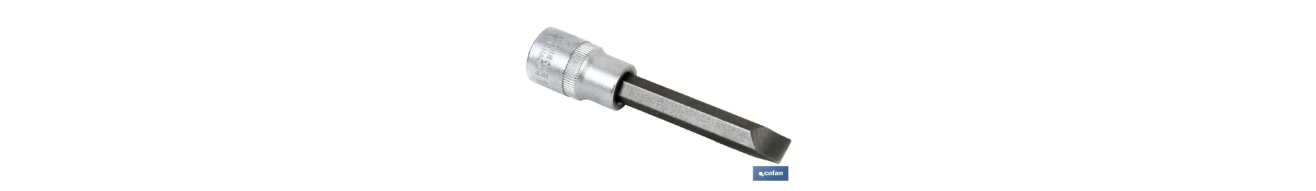 Llave de vaso de 1/2 | Fabricada en acero al cromo vanadio de alta calidad | Con punta larga SL 10