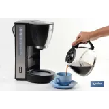 Cafetera Eléctrica por Goteo | Modelo Margot | Potencia 870W | Capacidad 10 Tazas | Capacidad 1,25 L | Diseño Fino y Elegante
