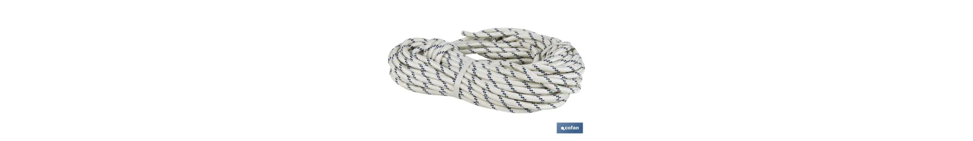 Rollo de cuerda para trabajos de altura | Cuerda trenzada | Ideal para escalada y trabajos en altura semiestática