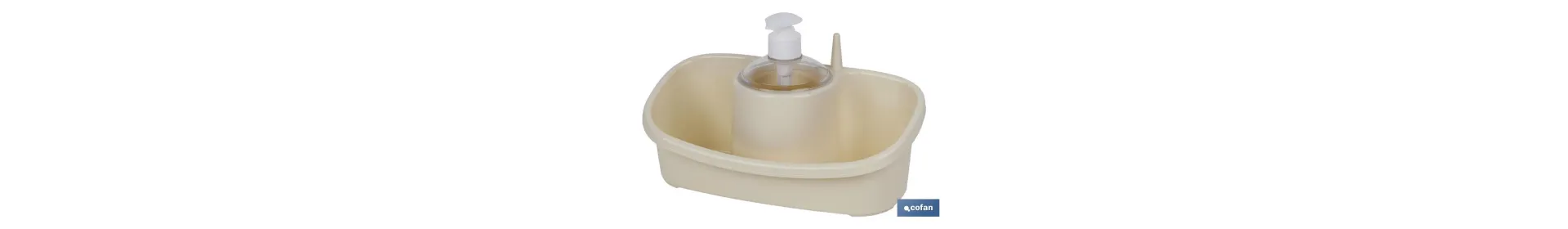 Estropajero con dosificador | Varios colores | Accesorio de cocina multiusos