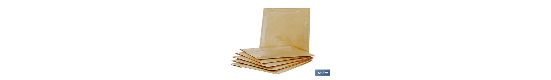 Pack 5 sobres | Papel Kraft con burbuja | Varias medidas | Color marrón