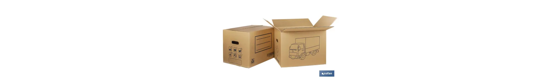 Caja de cartón | Para mudanzas | Con asa troquelada | Medidas 40 x 30 x 30 cm
