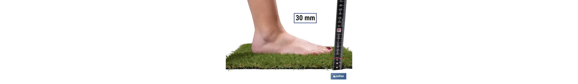 Césped Artificial de 30 mm para terraza y jardín | Modelo acolchado, confortable y resistente | Ideal para exteriores y piscina