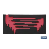 Separador de espuma | Para 1/3 cajón del carro de herramientas cofan |Para destornilladores en T