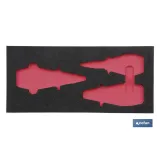 Separador de espuma | Para 1/3 cajón del carro de herramientas cofan | Para 3 alicates