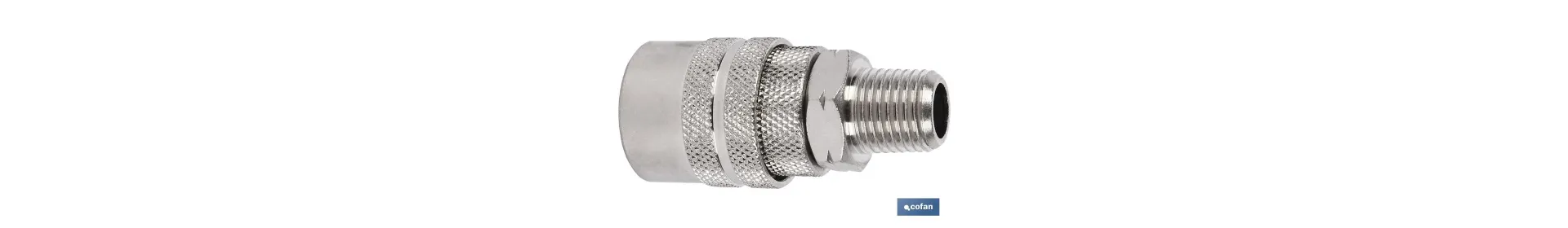 Enchufe rápido rosca macho 1/2 | Acoplador Hembra con rosca macho BSP 1/2 para instalaciones neumáticas
