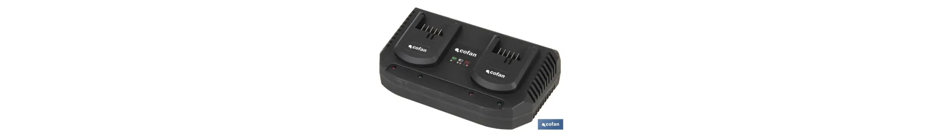 Cargador de Baterias Doble | Carga Rápida | 2 x 3,5 A - 18V
