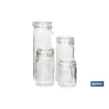 Set de 4 Frascos de Vidrio | Para Almacenamiento | Capacidad de 750 - 1150 - 1500 - 2100 ml
