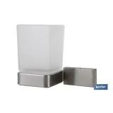 Portavasos en acero inoxidable 304 satinado | Medida: 14,8 x 9,2 x 9,8 cm