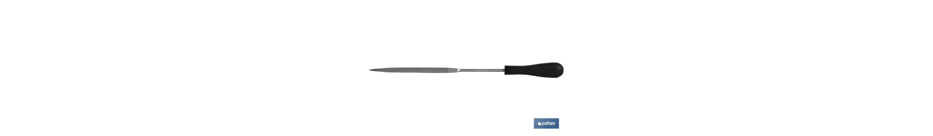Lima de aguja plana con punta | Longitud: 6 | Mango fabricado en goma | Modelo fina