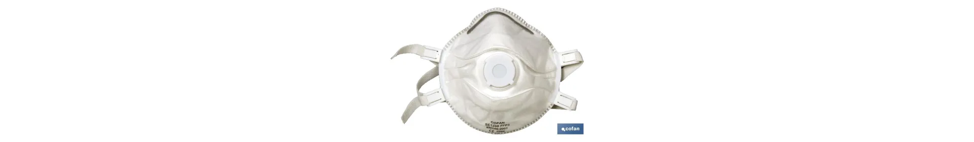 Mascarilla FFP3D | No Reutilizable | Con válvula de Exhalación | Eficiencia de Filtración superior al 94% | Pack de 5 Unidades