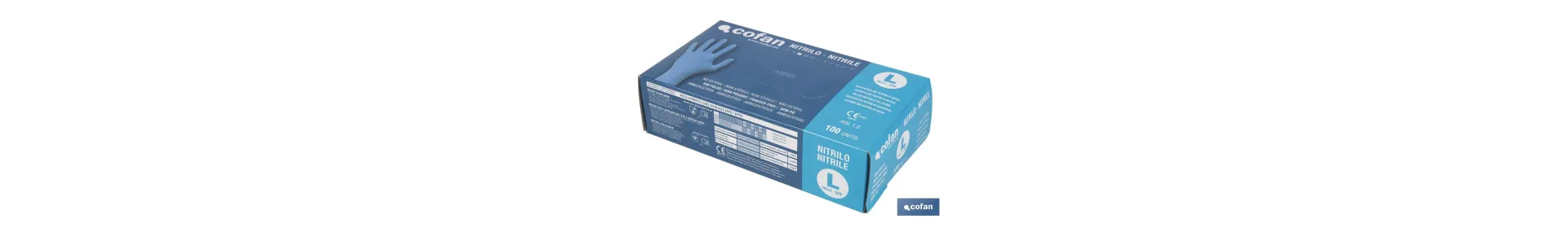 Caja de 100 unidades de guantes de nitrilo | Finos y elásticos | Sin polvo | Cómodos y agradables al tacto